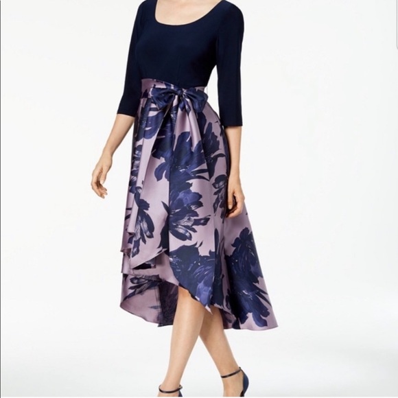 R&M Richards Duchess Twill Hi/Lo Dress - Picture 5 of 5